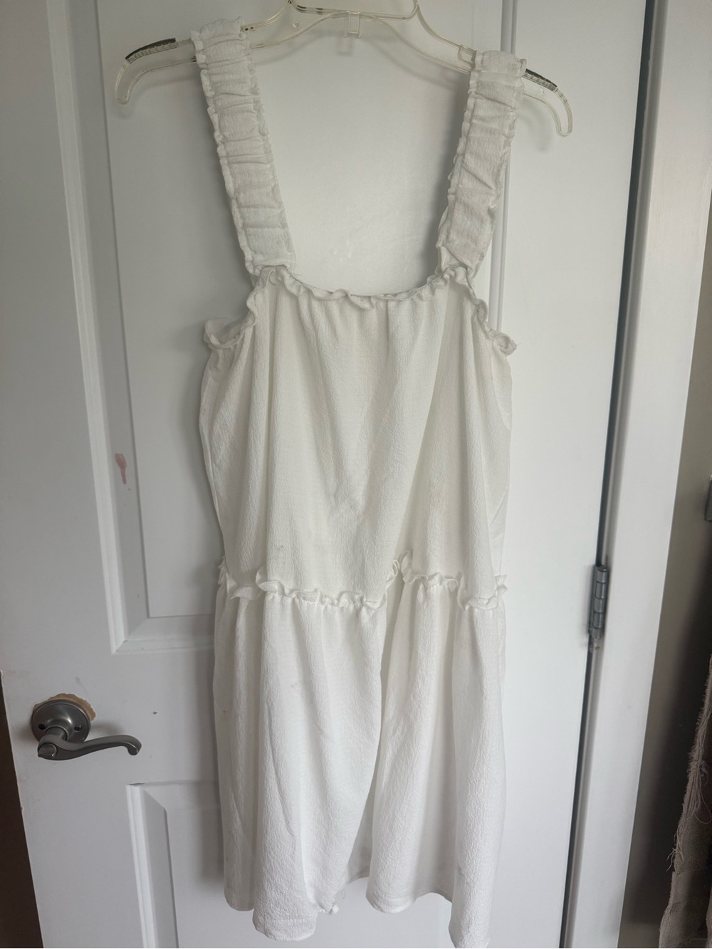 HYFVE White Ruffled Strap Midi Sundress